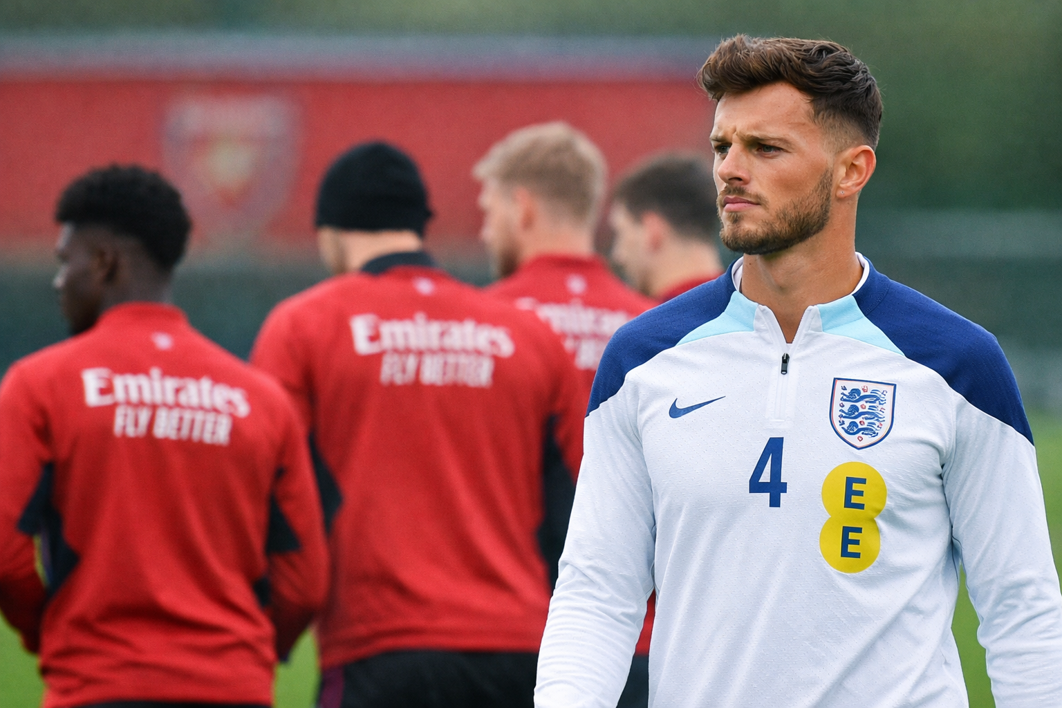 Focused Ben White at training session