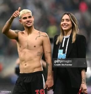 CONGRATULATIONS/SAD NEWS: Newcastle united FC midfielder Bruno Guimaraes has finally announced his engagement with his partner Ana Lidia Martins following his departure from the club due to.... see more - Uncategorize 