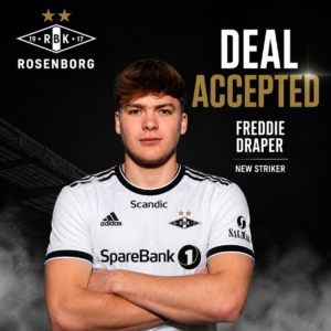 SHOCKING TRANSFER: ROSENBORG CONFIRMED THE SIGNING OF A NEW STRIKER FREDDIE DRAPER FROM... SEE MORE - Uncategorize 
