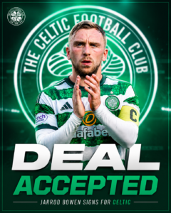 🚨 DEAL ACCEPTED: West Ham United Captain Jarrod Bowen Has Agreed to Sign a Stunning Deal to Join Celtic...see More - West Ham united 