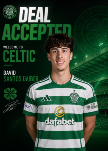 SHOCKING NEWS: CELTIC HAS OFFICIALLY COMPLETED STUNNING DEAL TO SIGN DAVID SANTOS DAIBER FROM... SEE MORE - Uncategorize 