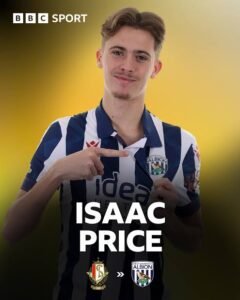 DEAL ACCEPTED: West Bromwich Albion midfielder Isaac price has just been signed - Uncategorize 