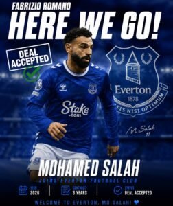 DEAL ACCEPTED: Everton FC has officially complete a deal to sign a talented winger Mohamed salah from…. See more - Uncategorize 