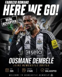 ACCEPTED: Newcastle united has officially complete a deal to sign a talented winger ousmane dembele  from…. See more - Uncategorize 