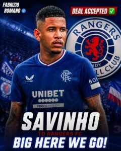 EXCLUSIVE DEAL: Ranger Fc officially complete a deal to sign a talented  attacker Savinho from M….See more - Uncategorize 