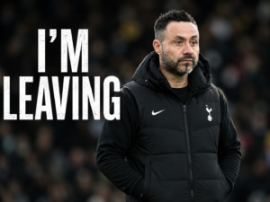 BOMBSHELL ANNOUNCEMENT: Tottenham Hotspur FC manager Roberto De Zerbi has officially announced his Departure from the team following….see more - Uncategorize 