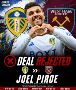 DEAL REJECTED: Leeds United FC Striker Joel Piroe has just rejected signing contract with....see more - Uncategorize 