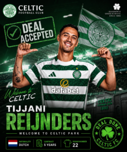 DEAL ACCEPTED: Celtics FC has just  signed a talented  midfielder  Tijjani Rejinders from…. See more - Uncategorize 