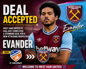 DEAL ACCEPTED: West Ham United FC has just completed a stunning deal for a new Attacking midfielder Evander from.... see more - Uncategorize 