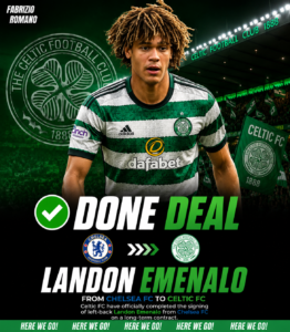 DONE DEAL: Celtic FC Has Officially completed the signing deal of a new Left-back Landon Emenalo from.... see more - Uncategorize 