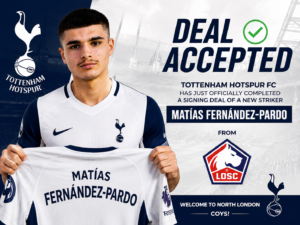 DEAL ACCEPTED: Tottenham Hotspur FC has just officially completed a signing deal of a new striker Matías Fernández-Pardo from.... see more - Uncategorize 