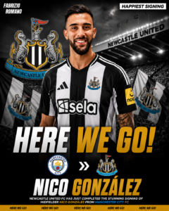 HAPPIEST SIGNING: Excitement hit at St James’ Park as Newcastle United FC has just Completed the Stunning Deal of a new Midfielder Nico González from.... See more - Uncategorize 
