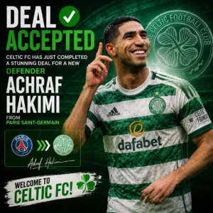 DEAL ACCEPTED: Celtic FC has just completed a stunning deal for a new defender Achraf Hakimi from.... see more - Uncategorize 
