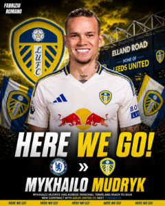 THESE IS THE BEST NEWS WE COULD HOPE FOR: Mykhailo Mudryk a Creative Winger has agreed personal terms and ready to sign new contract with Leeds United FC next...see more - Uncategorize 
