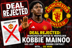 DEAL REJECTED: Manchester United FC Midfielder Kobbie Mainoo has just rejected signing contract with.... see more - Uncategorize 