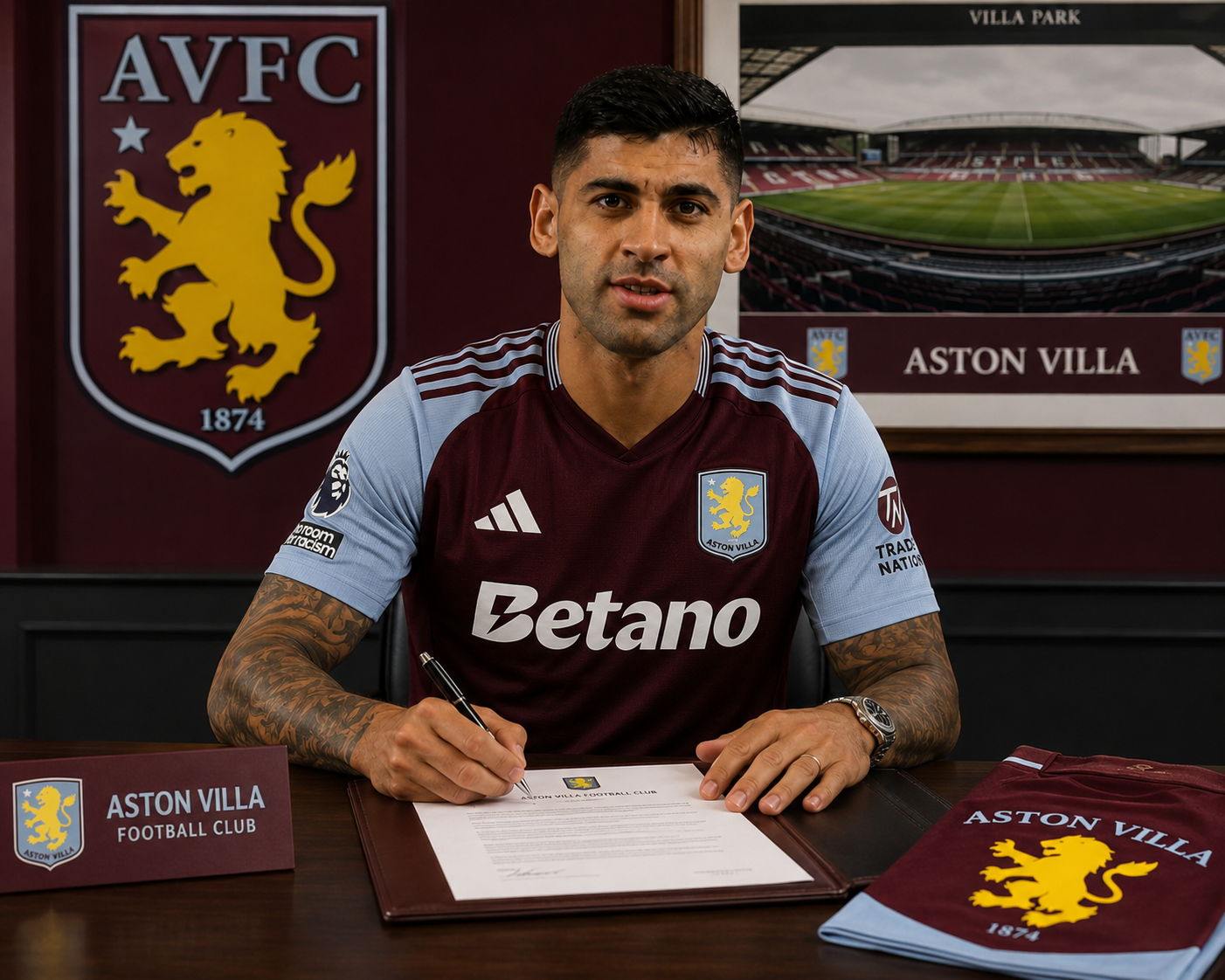 DEAL ACCEPTED: Aston Villa FC officially completed a stunning contract deal worth £150 million to sign a new Central Defender, Cristian Romero, not just as a player but as their new… see more | file_00000000ac908243b8981ea5ad972eaa DEAL ACCEPTED: Aston Villa FC officially completed a stunning contract deal worth £150 million to sign a new Central Defender, Cristian Romero, not just as a player but as their new… see more - Uncategorize