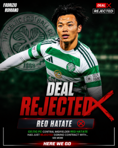 DEAL REJECTED: Celtic FC Central Midfielder Reo Hatate has just rejected signing contract with.... see more - Uncategorize 