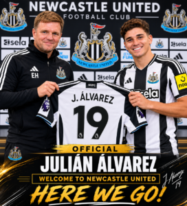 THESE IS THE BEST NEWS WE COULD HOPE FOR: Newcastle United FC has just Officially completed the signing deal of a new talented striker Julián Álvarez from.... see more - Uncategorize 