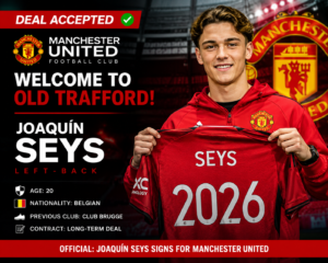 DEAL ACCEPTED: Manchester United FC Has Officially completed the signing deal of a new talented Left-back Joaquín Seys from.... see more - Uncategorize 