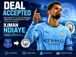DEAL ACCEPTED: Manchester City FC has just officially completed a signing deal of a new versatile forward Iliman Ndiaye from.... see more - Uncategorize 