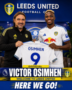 THESE IS THE BEST NEWS WE COULD HOPE FOR: Leeds United FC has just Officially completed the signing deal of a new talented striker Victor Osimhen from.... see more - Uncategorize 