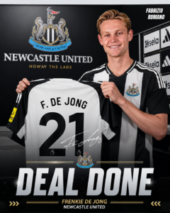 DEAL DONE: Newcastle United FC has officially completed the signing deal of a new midfielder Frenkie de Jong from...see more - Uncategorize 