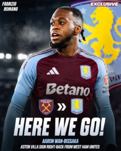 EXCLUSIVE: Aston Villa FC has just Completed the Signing Deal of a new Right-back Aaron Wan-Bissaka from.... See more - Uncategorize 