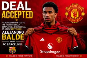 DEAL ACCEPTED: Manchester United FC has just officially completed a signing deal of a new Left-back Alejandro Balde from.... see more - Uncategorize 