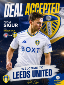 DEAL ACCEPTED: Leeds United FC has just officially completed a signing deal of a new Midfielder Niko Sigur from.... see more - Uncategorize 